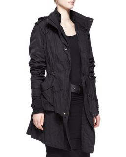 Womens Padded Jacket with Detachable Vest   Donna Karan   Black (14)