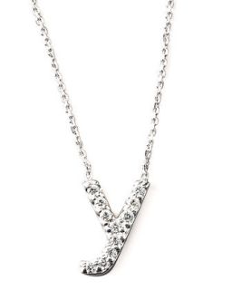 Diamond Letter Necklace, Y   KC Designs   White gold (Y)