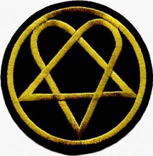 HIM   Round Heartagram Logo   Embroidered Iron On or Sew On Patch Clothing