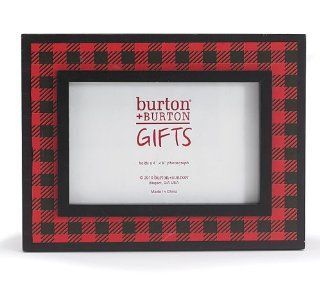 Red and Black Plaid Wooden Picture Frame   Single Frames