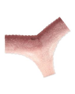Womens Trenta Ombre Low Rise Lace Thong, Pink Terracotta/Bellini   Cosabella  