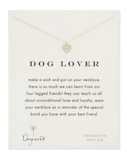 Dog Lover Silver Necklace   Dogeared   Gray
