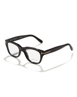 Unisex Semi Squared Fashion Glasses, Shiny Black/Rose Golden   Tom Ford   Shnny