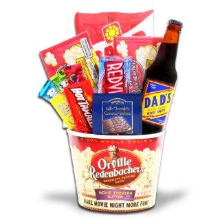 Movie Night Gift Basket for Dad  Gourmet Gift Basket for Him  Gourmet Snacks And Hors Doeuvres Gifts  Grocery & Gourmet Food