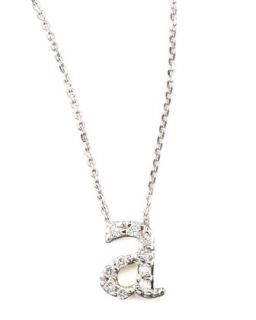 Diamond Letter Necklace, A   KC Designs   White gold (A)