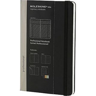 Moleskine Folio Professional Notebook, Large, Black, 5 x 8 1/4
