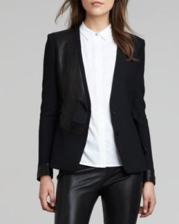 Womens Odilie Mix Fabric Jacket   J Brand Ready to Wear   Black (2)
