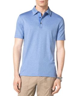 Mens Striped Polo Shirt   Michael Kors   Blue (XX LARGE)