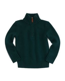 Half Zip Cashmere Pullover, Green, 2T 3T   Ralph Lauren Childrenswear