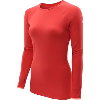 NIKE Womens Pro Hyperwarm Tipped Long Sleeve T Shirt   Size L, Fusion