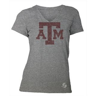 SOFFE Womens Texas A&M Aggies No Sweat V Neck Short Sleeve T Shirt   Size L,