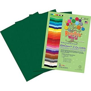 Roselle Bright Colors Sulfite Construction Paper, 12 x 18, Dark Green, 50 Sheets