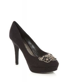 Black Embellished Court Shoes