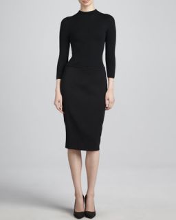 Womens Ribbed Bodice Dress, Black   Escada   Black (4)