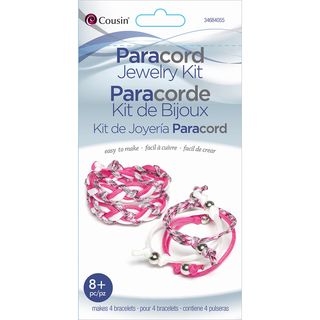 Paracord Kit pink Braid Bracelet