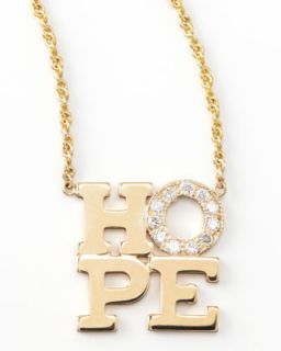 Pave Diamond Hope Pendant Necklace   Zoe Chicco   Gold