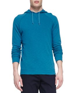 Mens Jersey Flame Pullover Hoodie, Teal   Vince   Teal (SMALL)