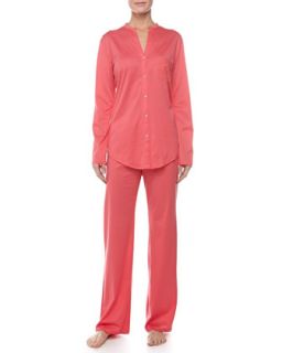 Womens Pima Cotton Pajama Set, Paradise Pink   Hanro   Paradise pink (SMALL)