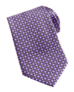 Mens Diamond Geo Neat Silk Tie, Purple   Ermenegildo Zegna   Purple