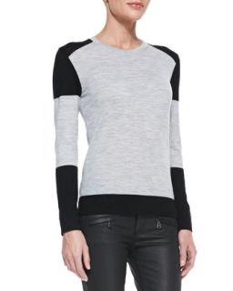 Womens Colorblock Racing Stripe Sweater   Belstaff   Pearl gray (SMALL)