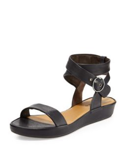 Ramsey Leather Ankle Wrap Sandal, Coal   Coclico   Coal (10B)
