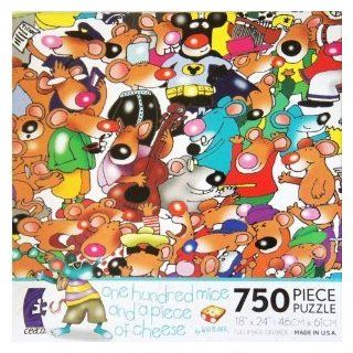 One Hundred mice and a piece of cheese 750 Piece Puzzle by WHITLARK Toys & Games