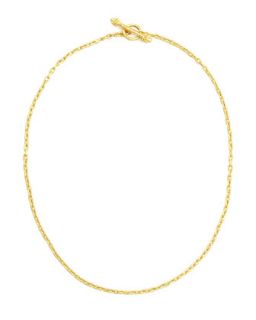 19k Fine Gold Link Necklace, 17L   Elizabeth Locke   Gold (19k )