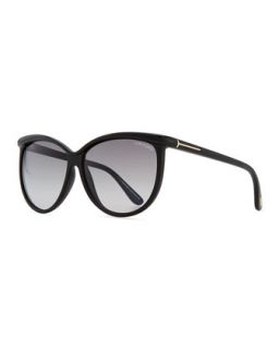Josephine Enamel Sunglasses, Black   Tom Ford   Black