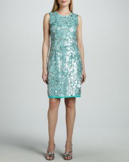 Womens Emory Sequined Front Dress   Elie Tahari   Sky (4)