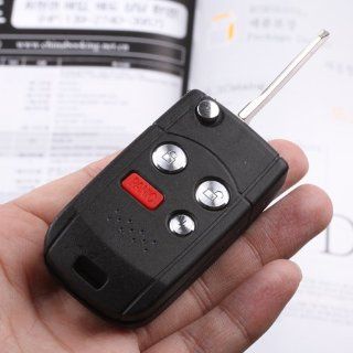 Flip Key Remote Fob CASE SHELL For Ford Escape Focus Taurus Escort Fusion Mustang Explorer Expedition Crown victoria Thunderbird Five Hundred 4 Buttons  Automotive Keyless Entry Remote Control Transmitter 