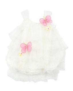 Butterfly Bubble Romper, Cream, 12 24 Months   Cach Cach   Cream (24M)