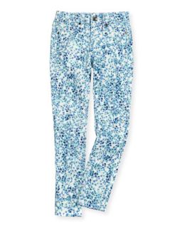 Floral Jean Leggings, Blue, Girls 2 6X   Joes Jeans