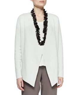 Womens Silk Cotton Interlock Jacket, Petite   Eileen Fisher   Black (PP (2/4))