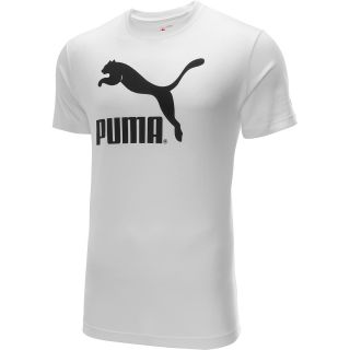 PUMA Mens No. 1 Logo Short Sleeve T Shirt   Size Xl, White/black