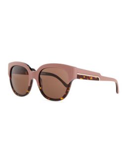 Thick Plastic Square Sunglasses, Pink/Tortoise   Stella McCartney   Pink