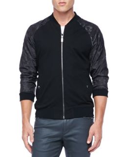 Mens Full Zip Jersey Sweatshirt, Black   Versace Collection   Black (L/52)