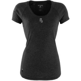 Antigua Chicago White Sox Womens Pep Shirt   Size Large, Black/heather (ANT W