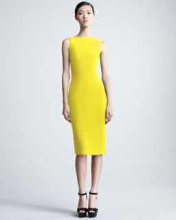 Womens Charisse Silk Cady Dress, Yellow   Ralph Lauren Collection   Yellow (10)