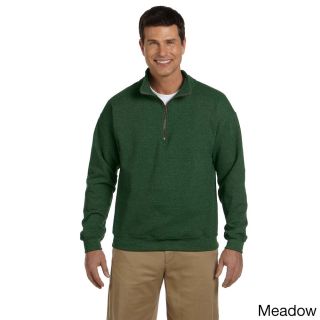 Gildan Gildan Mens Heavy Blend Vintage Classic Quarter zip Cadet 8 ounce Collar Sweatshirt Green Size 2XL