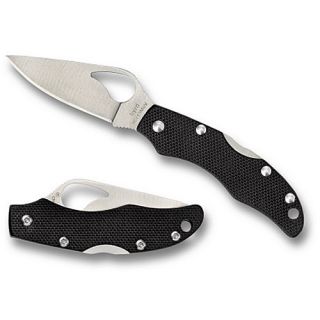 Spyderco Finch2 G 10 Plain Edge Knife   Black (4000118)