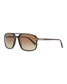 Mens Terry Acetate Sunglasses, Brown   Tom Ford