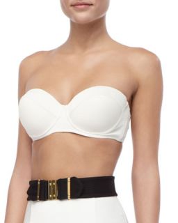 Womens Textured Underwire Bikini Top   Gottex   Classic white (42)