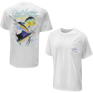 GUY HARVEY Mens Offshore Classic Short Sleeve T Shirt   Size Xl, White