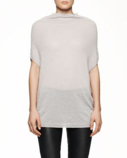 Womens Short Sleeve Crater Knit Sweater   Rick Owens   Pearl (SMALL)