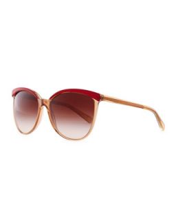Ria Cat Eye Sunglasses, Cranberry   Oliver Peoples   Cranberry