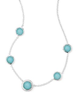Stella Necklace in Turquoise Doublet & Diamonds 16 18   Ippolita   Gray