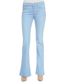 Womens Slim Fit Flared Denim Trousers   7 For All Mankind   Lt wght blue dnm