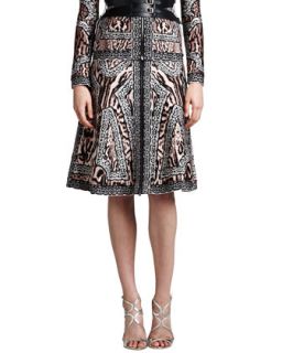 Womens Printed A Line Bandage Skirt   Herve Leger   Bare combo (X SMALL)