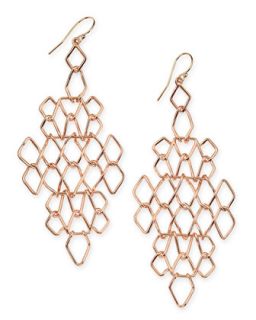 Barbed Wire Link Earrings   Alexis Bittar   Rose gold