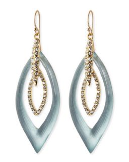 Pave Crystal Marquise Orbital Earrings, Gray/Blue   Alexis Bittar   Gray
